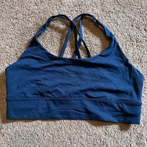 Blue lululemon sports bra